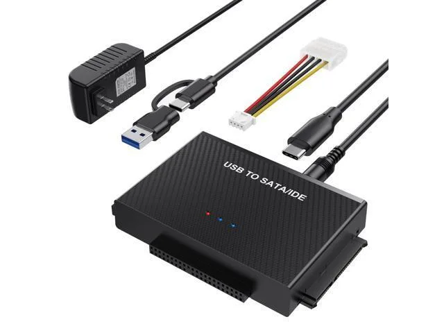 LORDWORLD LORDWORLD SATA IDE to USB 3.0 Type C Adapter 2.5 3.5 5.25 12V 2A — product photo