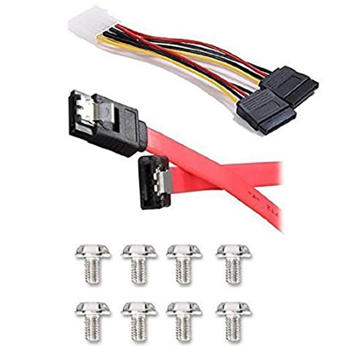 Install kit with SATA 2.0 cable power cable and eight screws