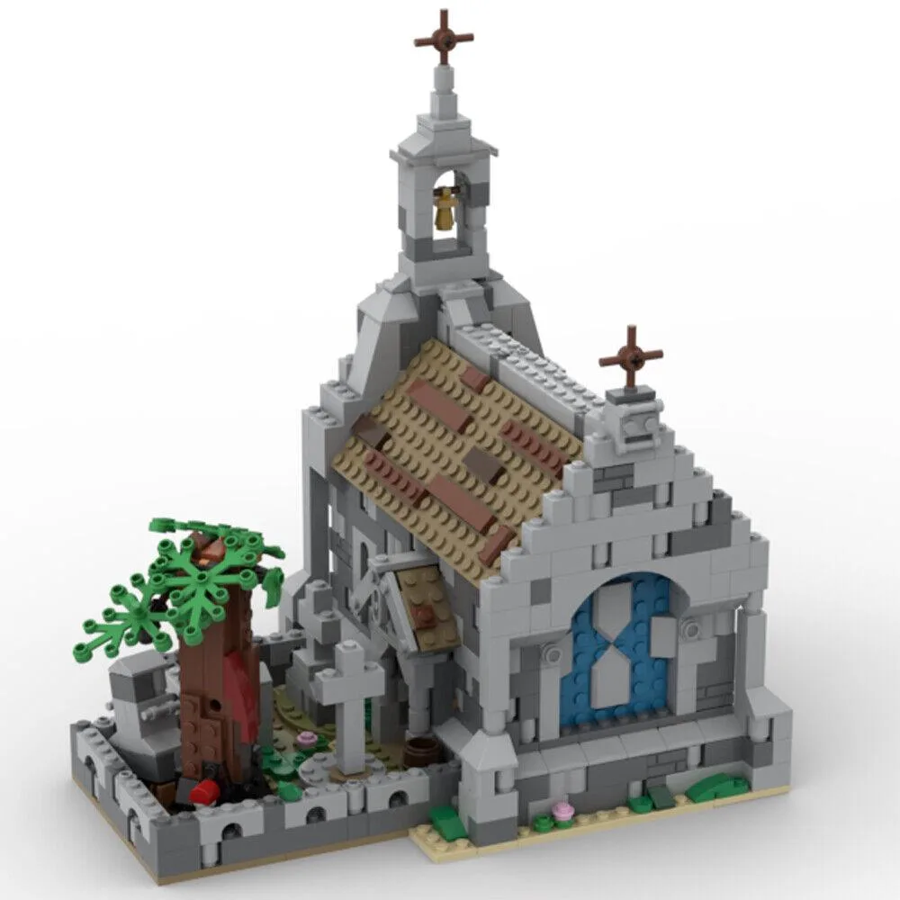 ZITIANYOUBUILD ZITIANYOUBUILD MOC-155491 Medieval Chapel with Graveyard and Tree 1006 Parts — product photo
