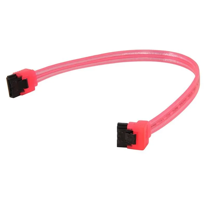 EN-Labs EN-Labs SATA cable 10 inch 90° to 180° locking UV Red — product photo