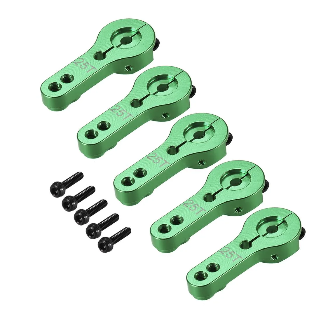Unique-Bargains Unique-Bargains 25T Aluminum Servo Horns Green 5pcs — product photo