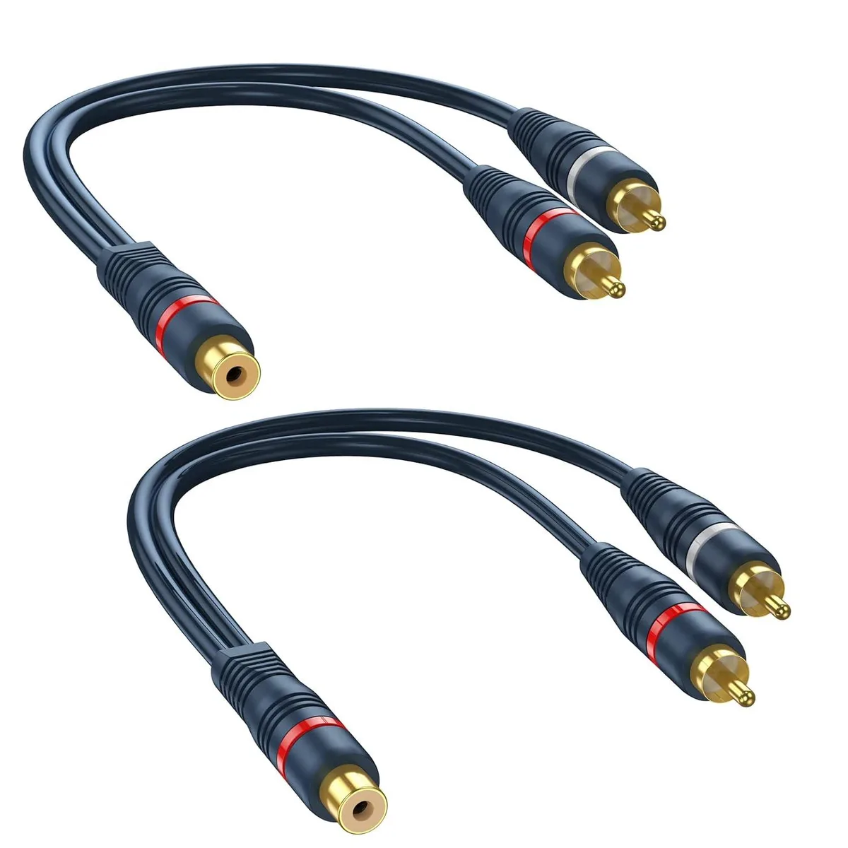 Boxwave Boxwave RCA Splitter 1 Female to 2 Male 2 Pack Dark Blue audio adapter — product photo