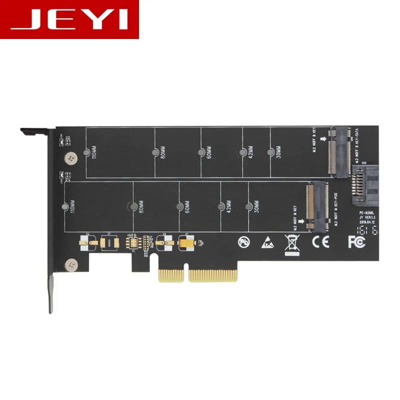Corn Electronics Corn Electronics JEYI SK6 Half High M.2 NVMe & NGFF to PCI-E 3.0 x4 Adapter — product photo