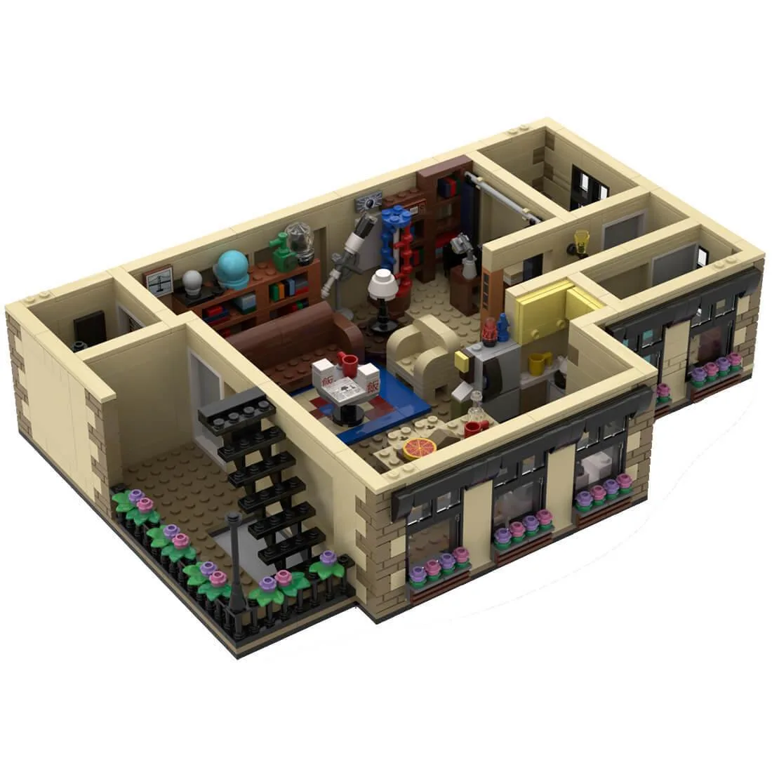 ZITIANYOUBUILD ZITIANYOUBUILD MOC-89515 SitCom Suites Part 4 Modification 1043 Parts — product photo