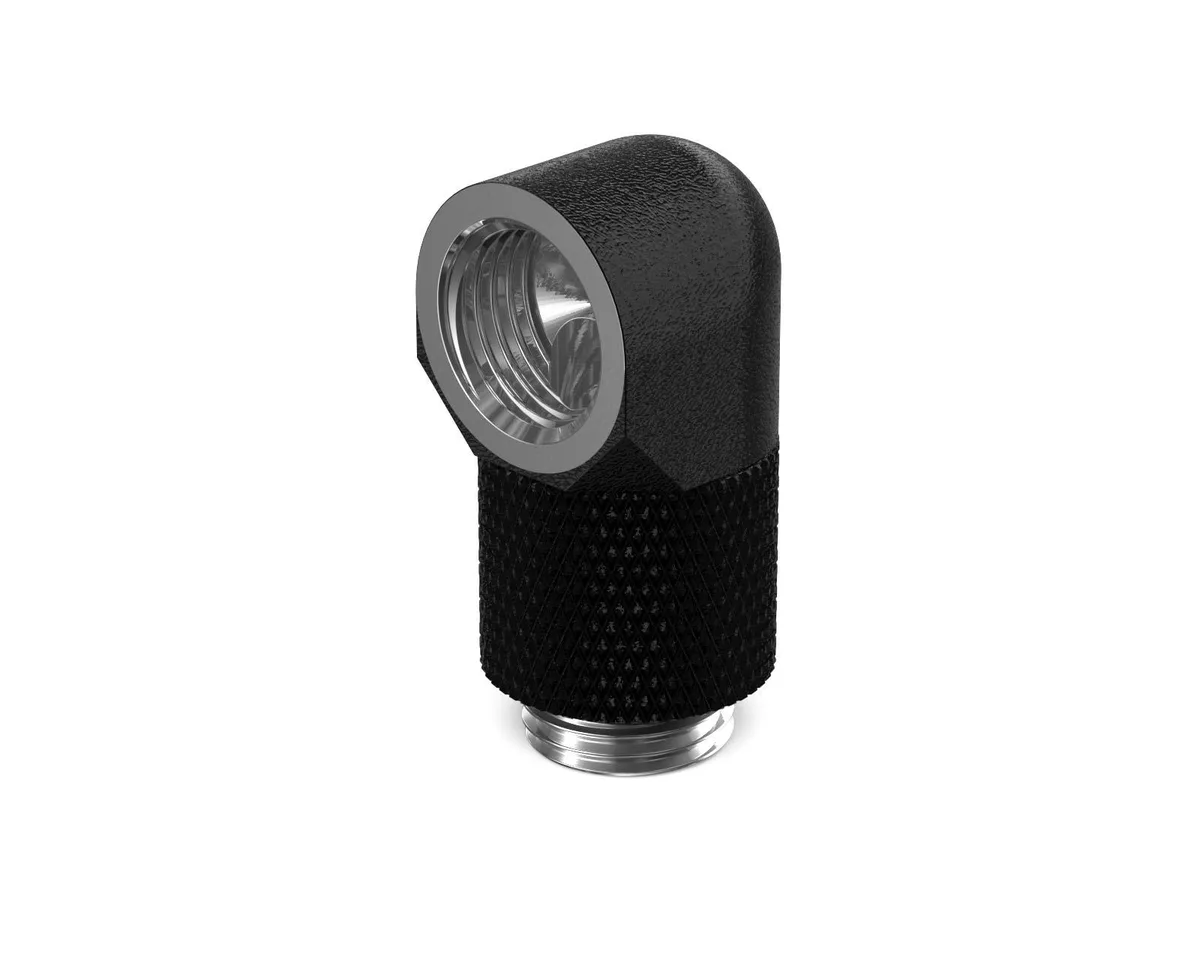 PrimoChill PrimoChill G1/4 90° Rotary 15mm Extension Elbow Fitting TX Matte Black — product photo