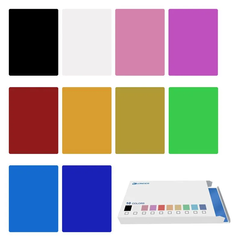 LONGER LONGER Premium Aluminum Business Cards 50 PCS 10 Colors .21mm 3D Printers Accessories — product photo