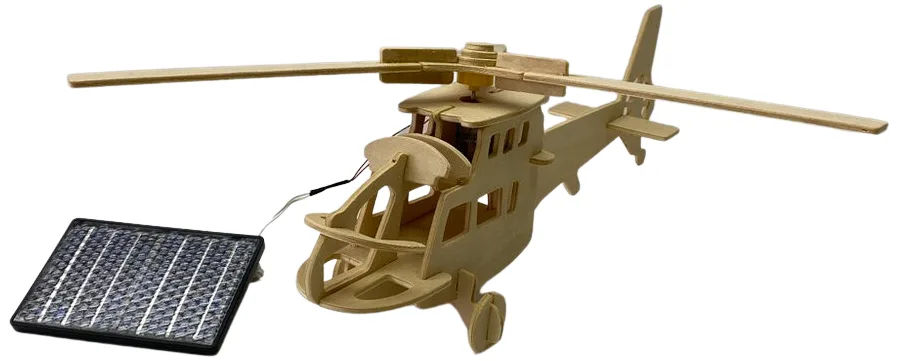 Electronix Express Electronix Express Solar Powered Wooden Helicopter Kit — product photo