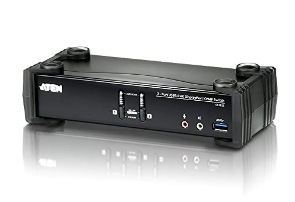 ATEN ATEN CS1922 2-Port 4K DisplayPort KVM Switch with USB 3.1 Gen1 Hub — product photo