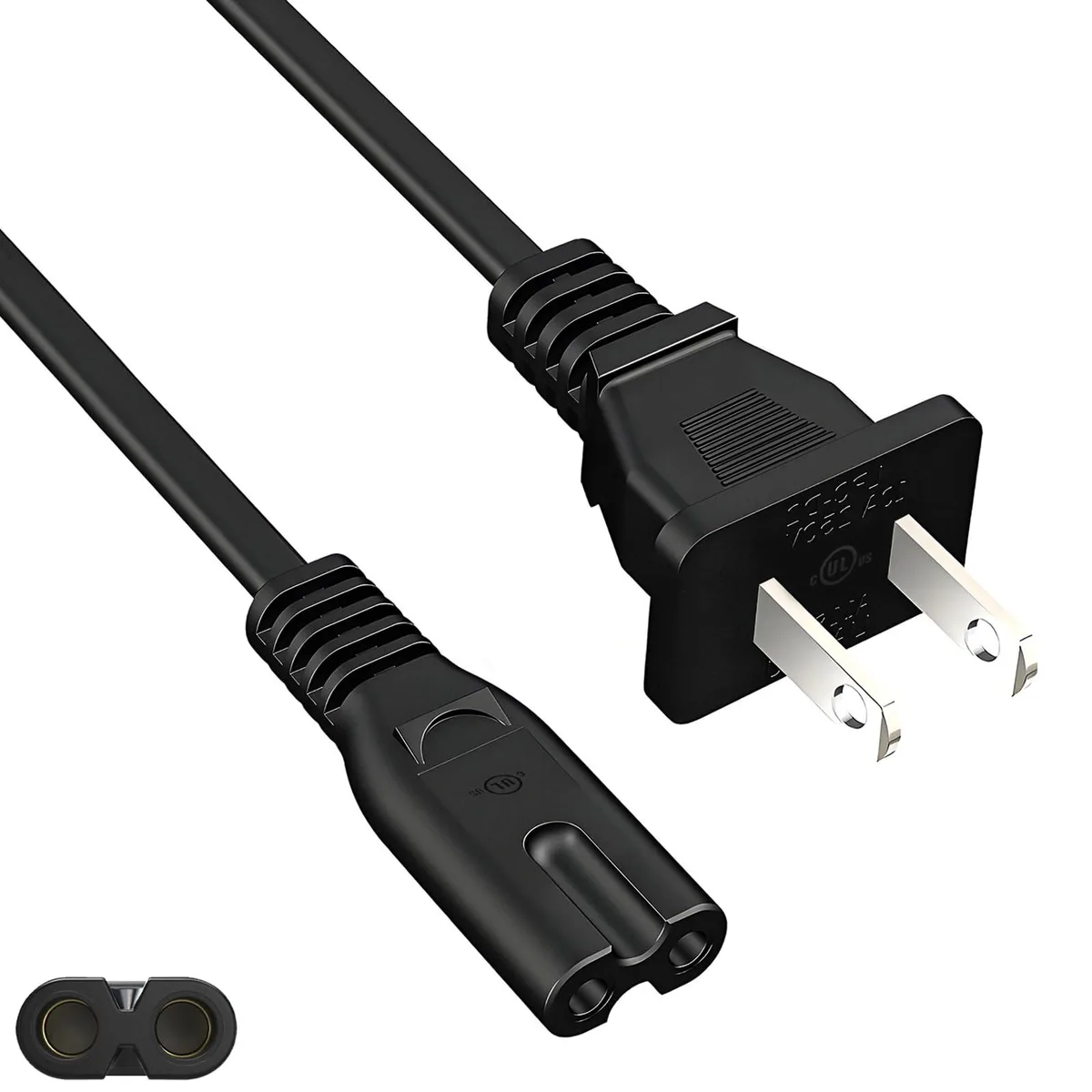  TCKN 2-Prong Figure-8 Power Cord 3ft 18AWG 125V 10A for PS5/PS4/Xbox Series — product photo