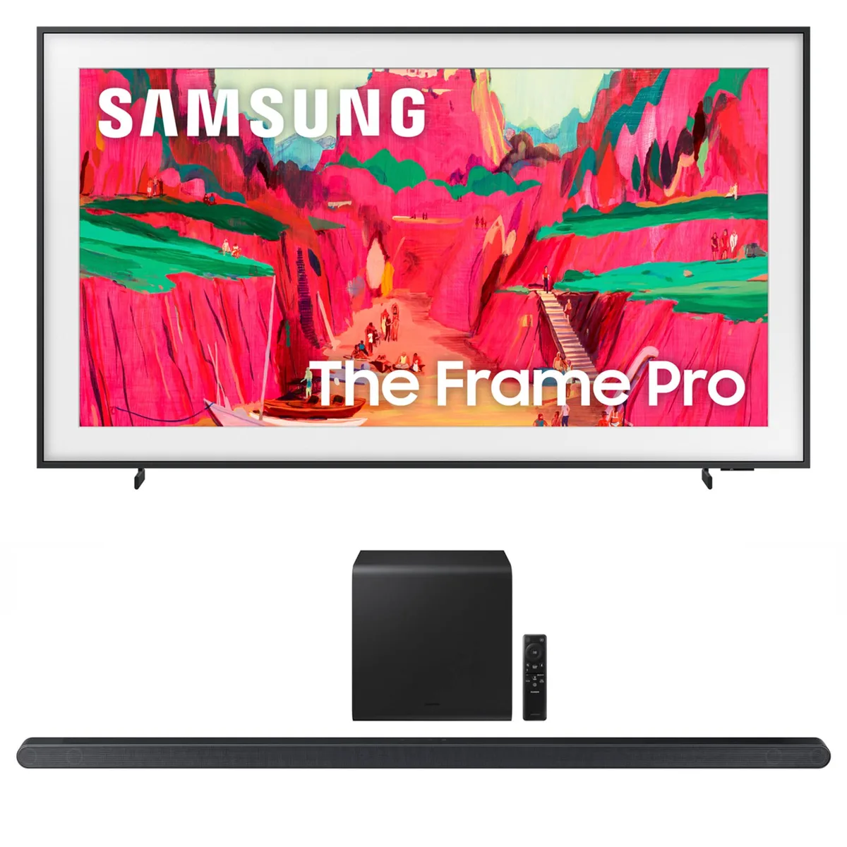 SAMSUNG SAMSUNG QN75LS03FWFXZA 75" The Frame Neo QLED TV + HW-S800D 3.1.2 Soundbar — product photo