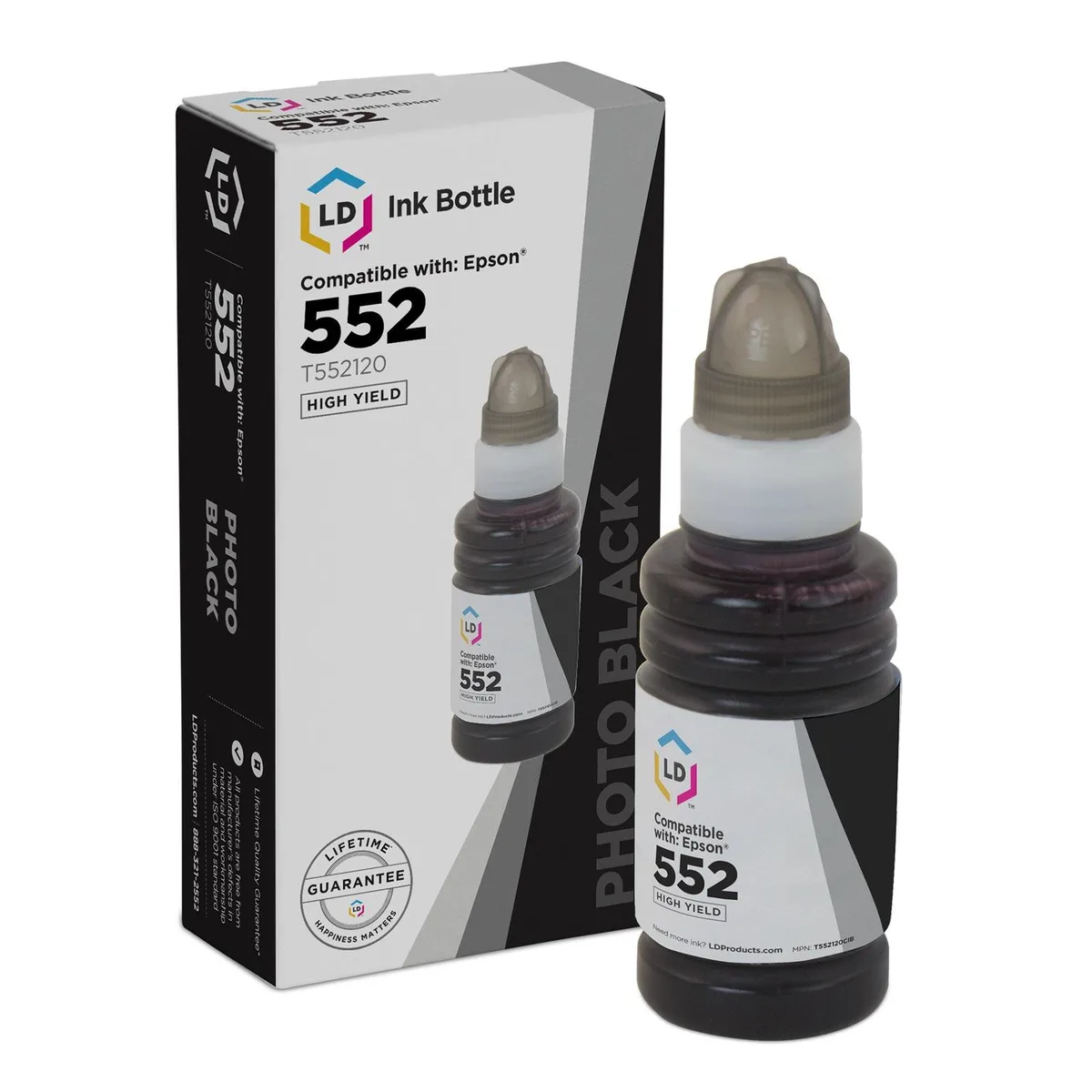 LD Products LD Products T552120 Photo Black High Yield Ink Bottle 7300 Pages for ET-8500 ET-8550 — product photo