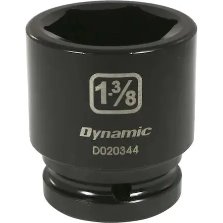 3/4-inch drive socket, 1-3/8-inch size, black phosphate finish, six-point design