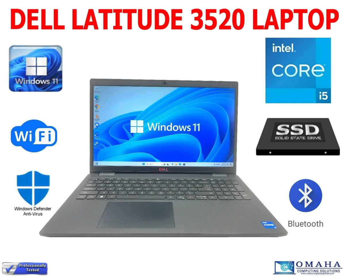 DELL DELL LATITUDE 3520 i5-1135G7 2.40GHz 8GB 256GB SSD 15.6" Win11 Pro Grey — product photo