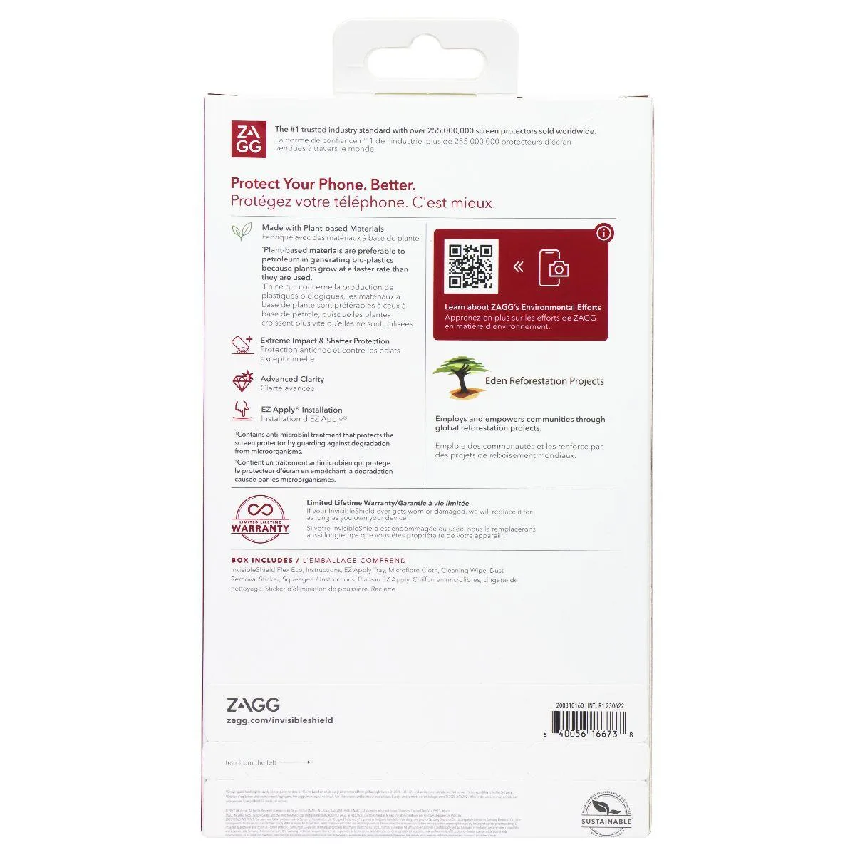 ZAGG ZAGG Invisible Shield Flex Eco Exterior Screen Protector Galaxy Z Flip4 — product photo