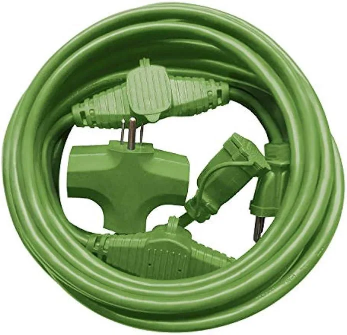 TAURKENAM TAURKENAM 25-Foot 14/3-Gauge Indoor Outdoor Multi-Outlet Extension Cord power adapter — product photo
