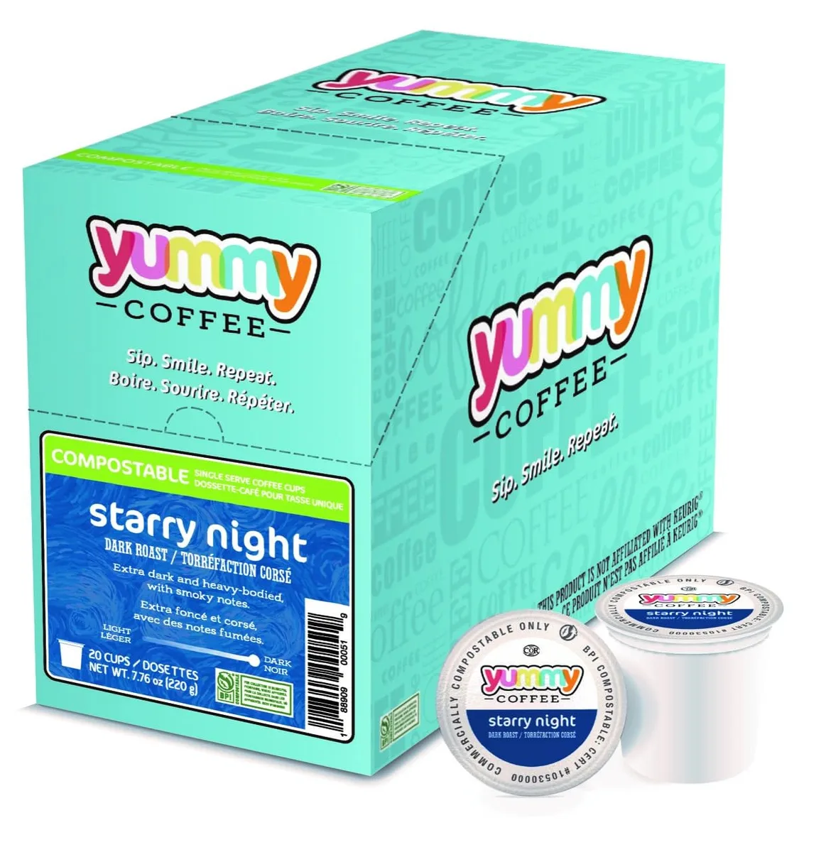Single Cup Coffee Ltd. Single Cup Coffee Ltd. SNYC2002 Starry Night Dark Roast Coffee Pods 20 Count — product photo