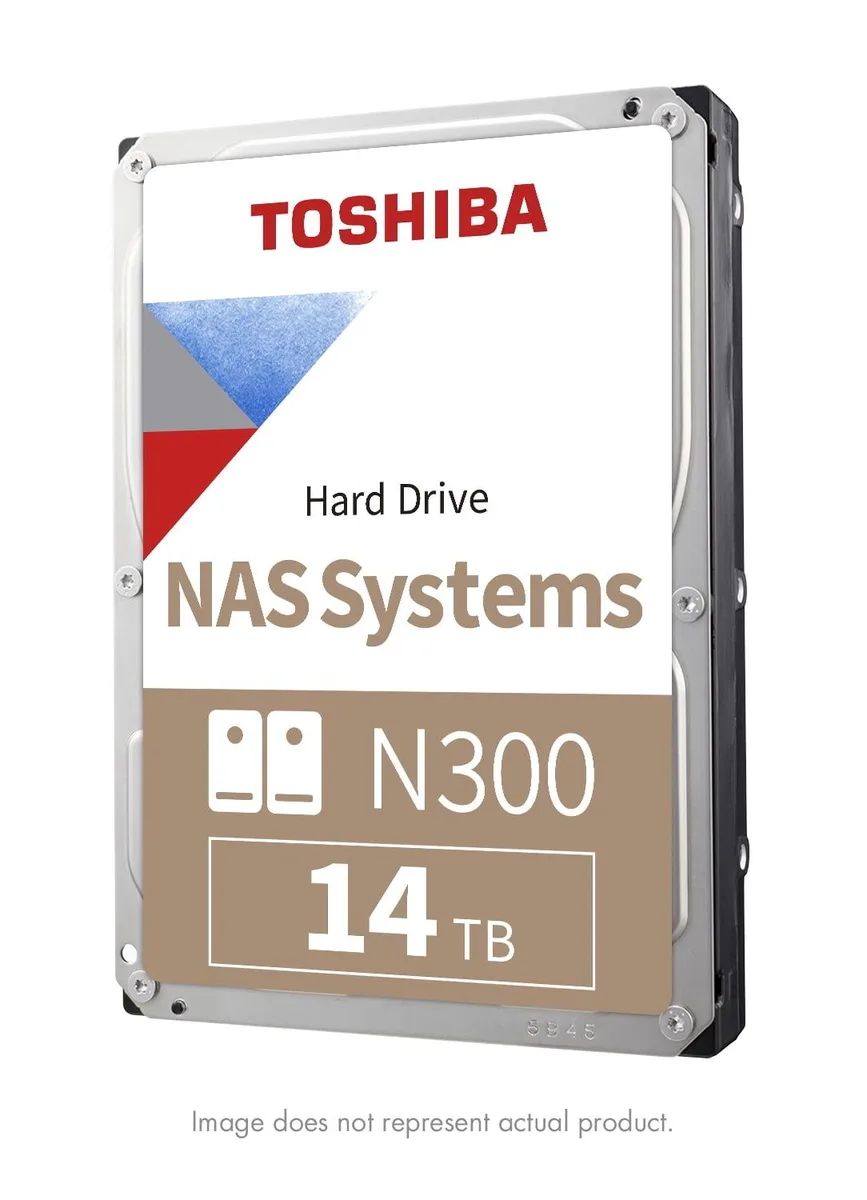 Toshiba Toshiba N300 14 TB 3.5" SATA 7200 rpm 512 MB HDWG51EXZSTA internal hard drive — product photo