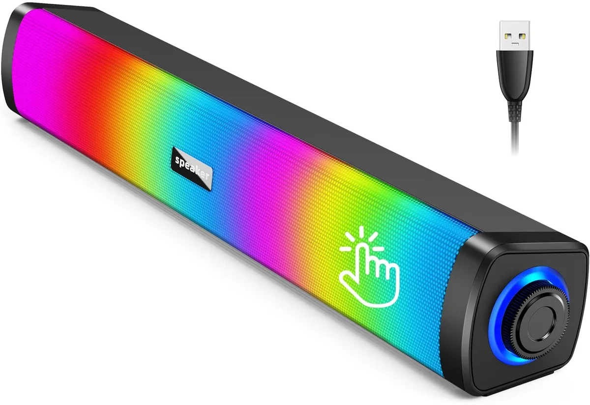  OFFSIR A1 USB Gaming Speaker 6W Touch RGB 52mm Black — product photo