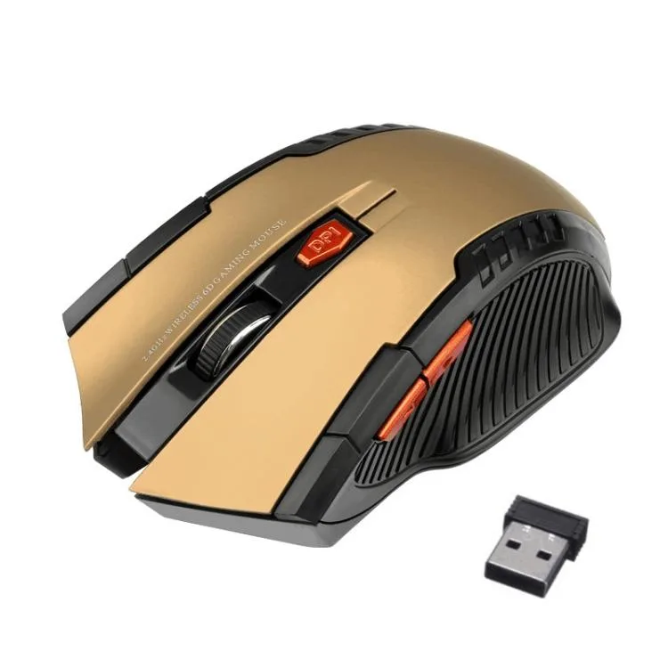 eForChina eForChina Wireless Optical Mouse Gold 1600DPI 6-Key — product photo