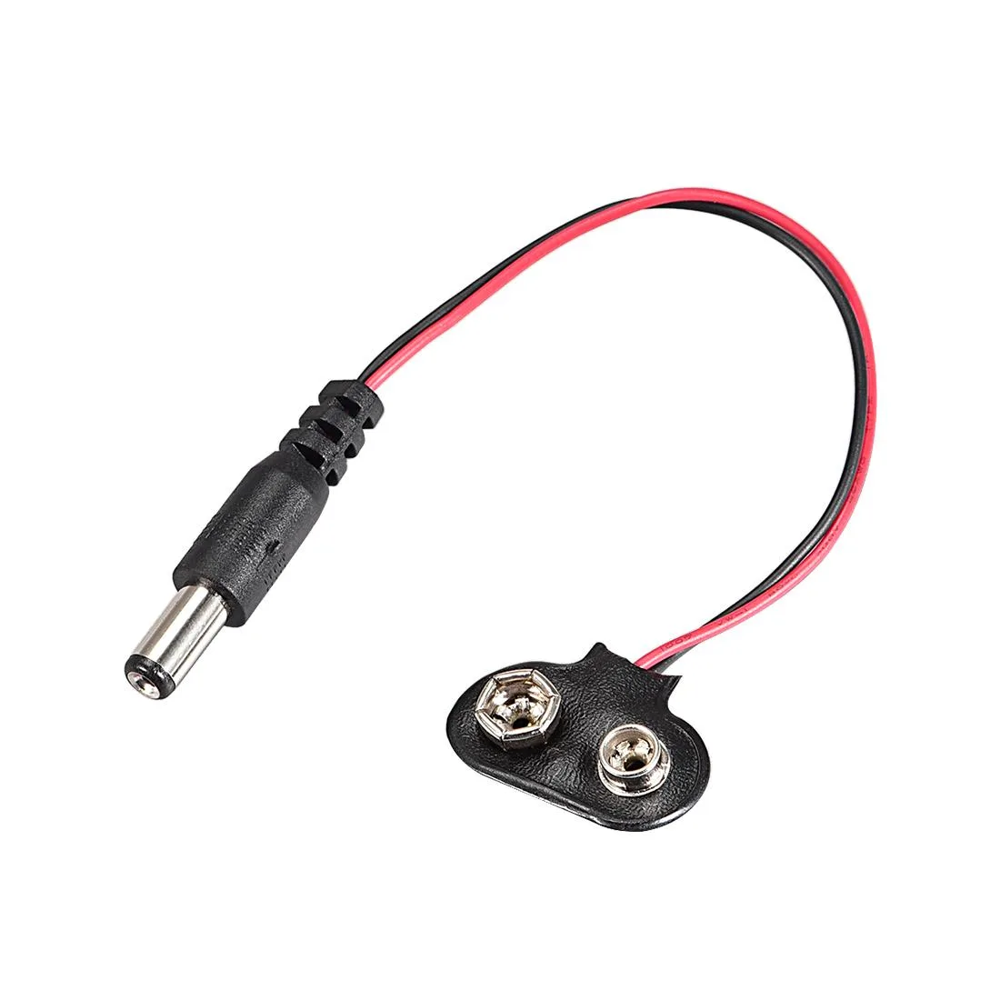 Unique-Bargains Unique-Bargains 2pcs 12cm 9V CCTV Battery Clip Adapter 5.5x2.1mm DC Power Plug Jack surveillance accessory — product photo
