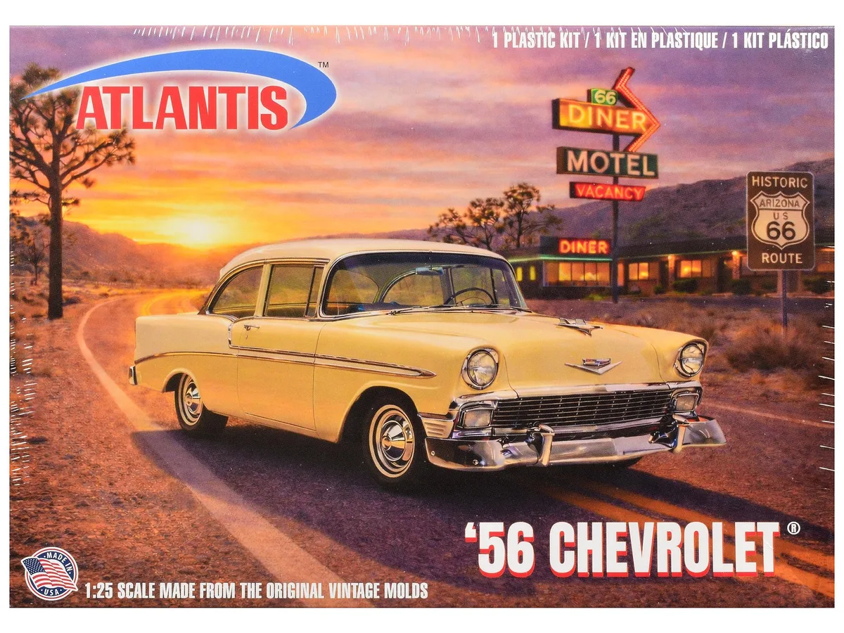 Atlantis Atlantis 1956 Chevrolet Bel Air "Route 66" 1/25 Scale Model Kit — product photo