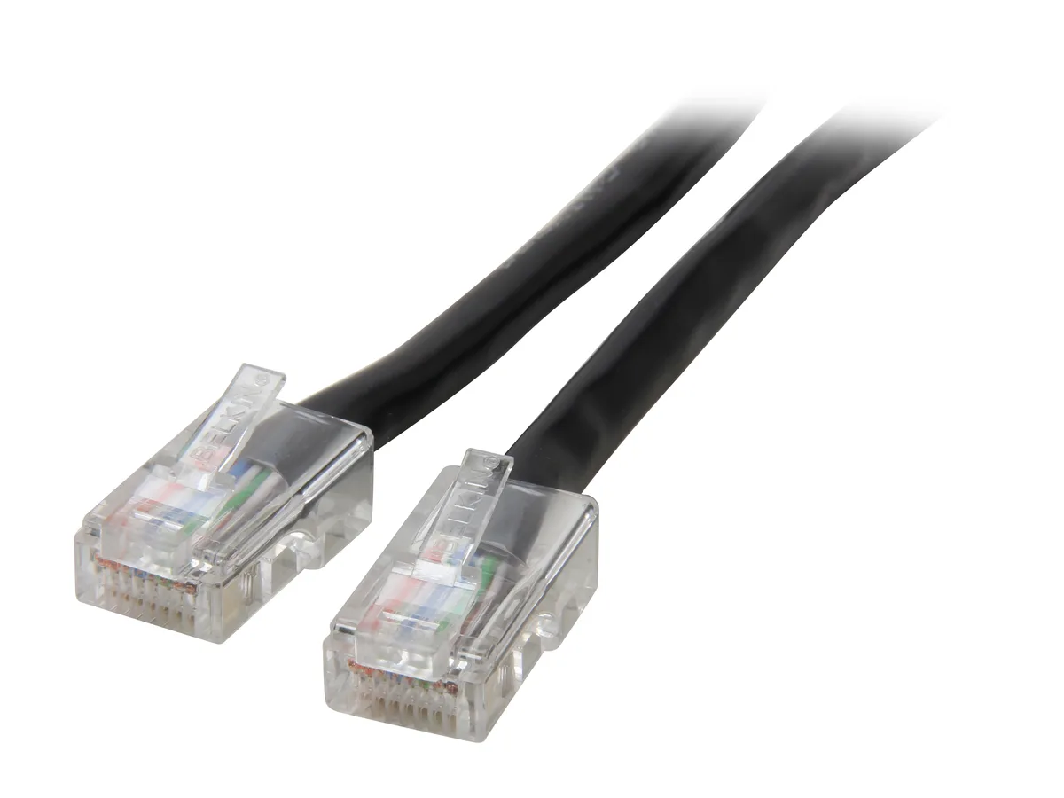 Belkin Belkin A3L791-06-BLK network ethernet cable 6 ft Cat 5E black — product photo