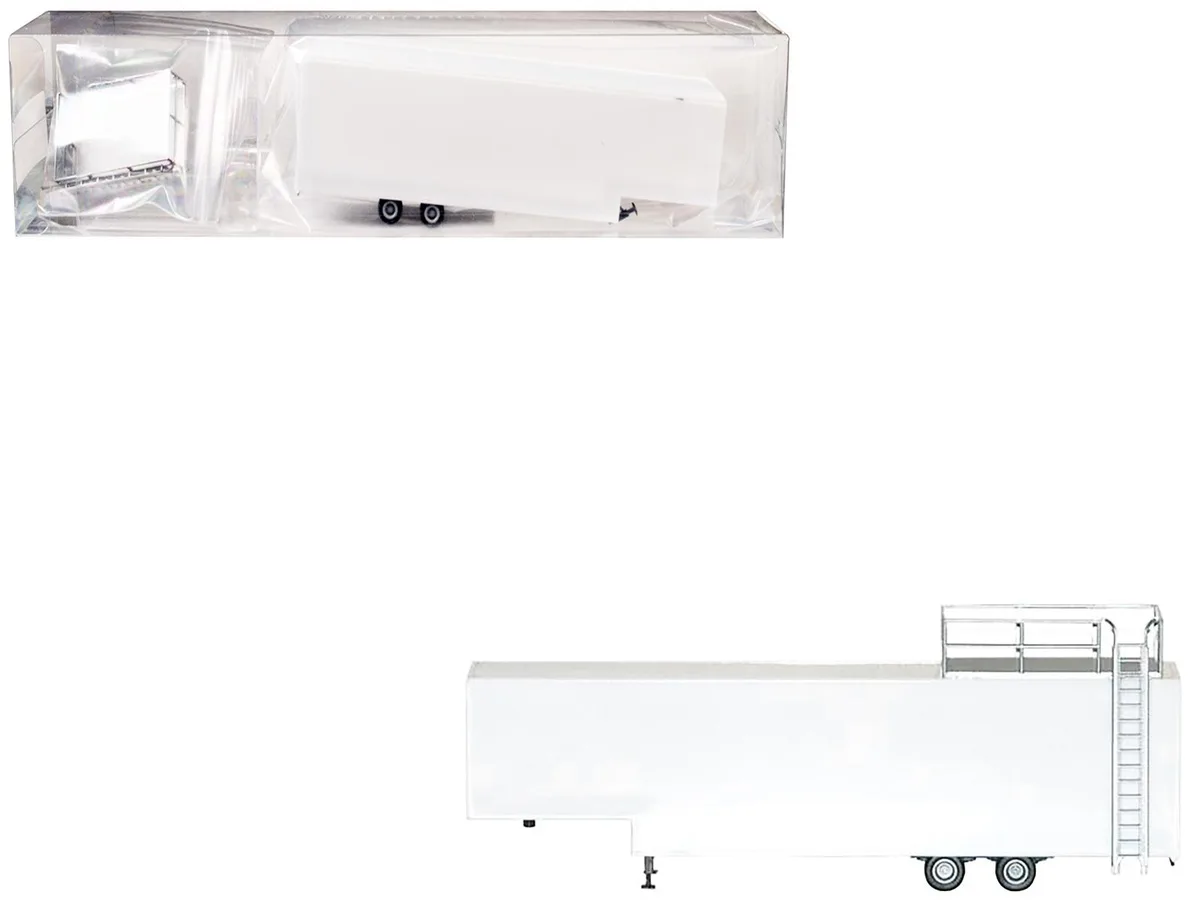Promotex Promotex Race Horse Transport Trailer White 1/87 HO Plastic Model — product photo