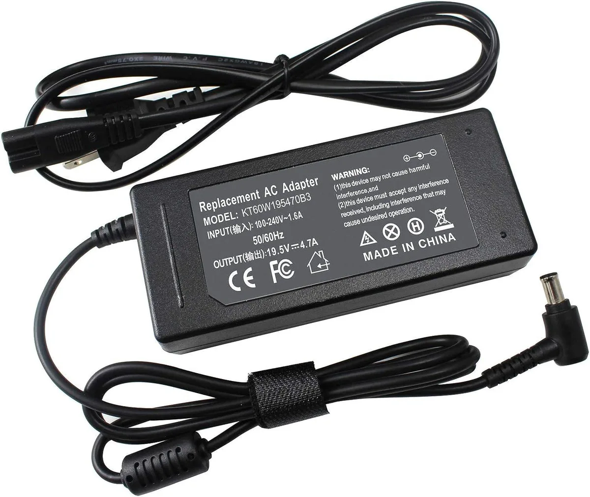 myVolts myVolts 19.5V 4.7A 92W ac adapter 6.5*4.4mm 2-Prong — product photo