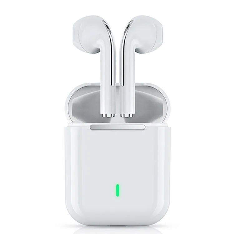 Pair of white true-wireless earbuds in matching charging case, smooth matte finish