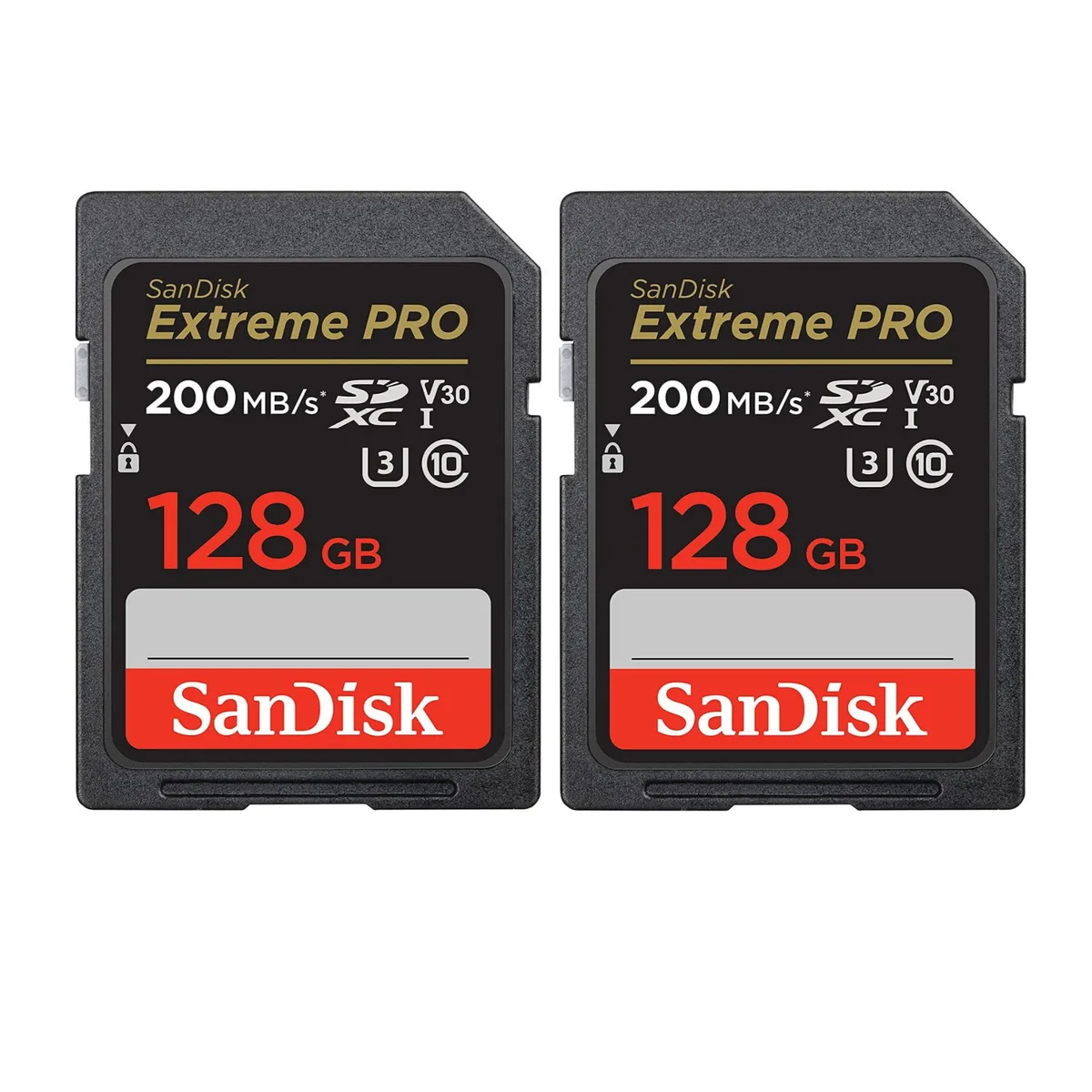 SanDisk SanDisk Extreme PRO 128GB SDXC UHS-I 200MB/s 2-pack — product photo