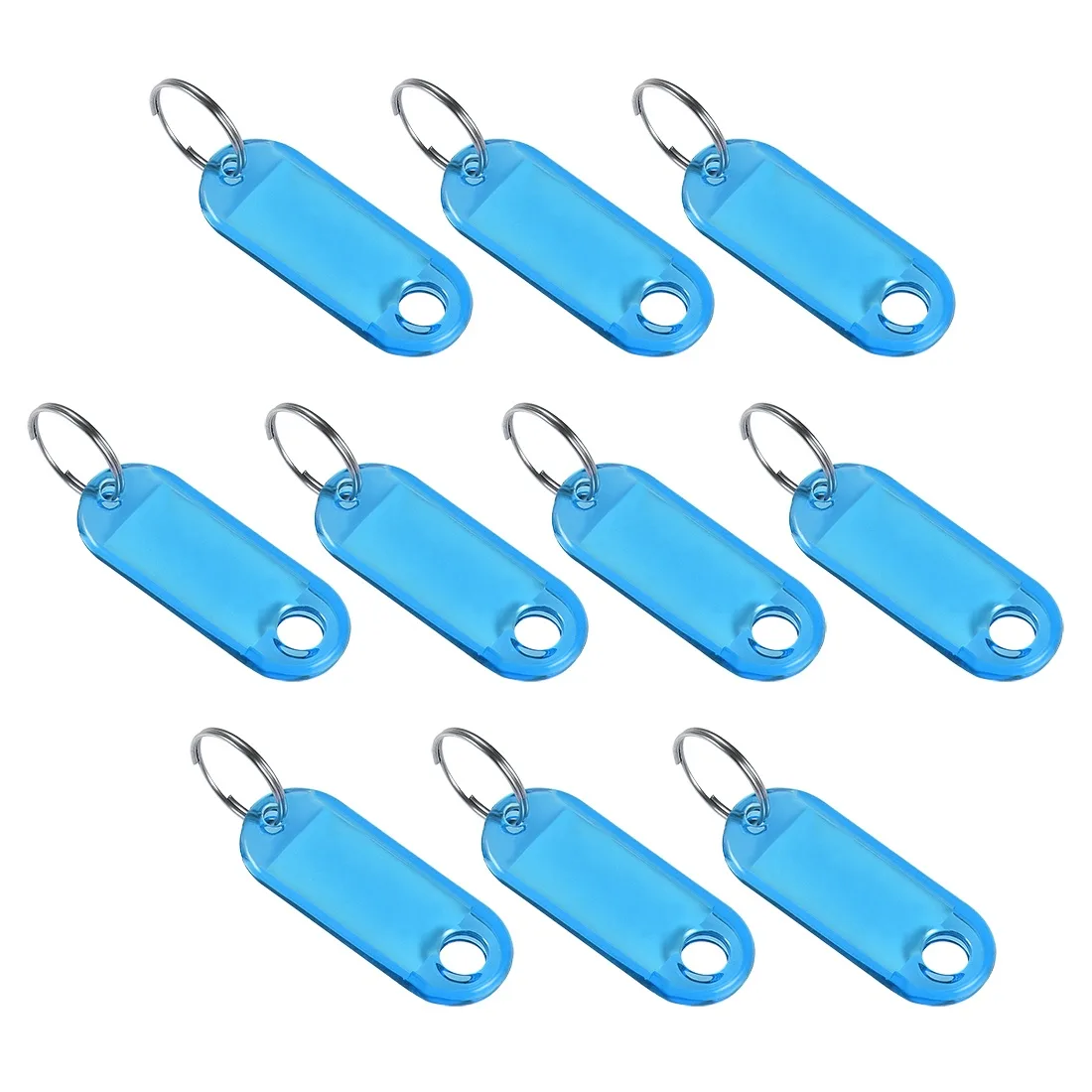 Unique-Bargains Unique-Bargains Plastic Key Tags Blue 10 Pcs 50x20mm — product photo