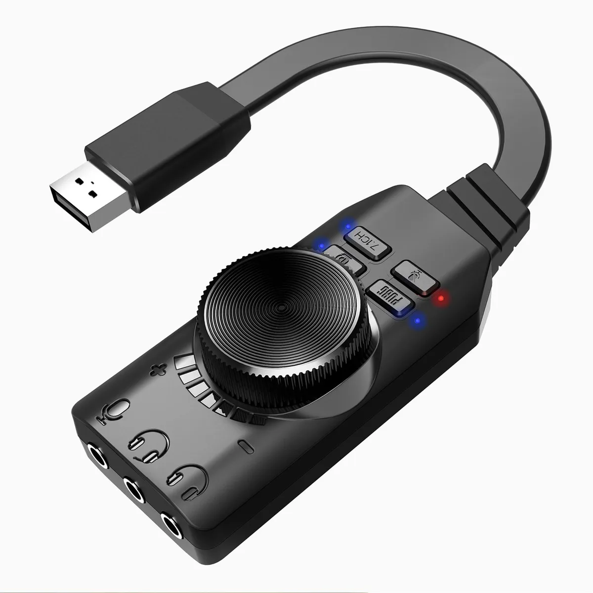  MEIRIYFA USB 2.0 Virtual 7.1 Audio Adapter with Volume Control — product photo