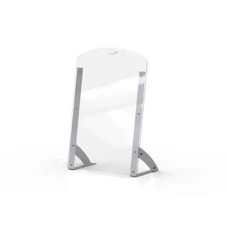 Clear 24 inch buffet sneeze guard panel with magnetic connectors