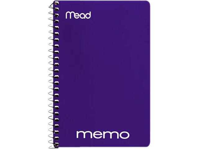 Wirebound memo book, stiff cover, college ruled sheets