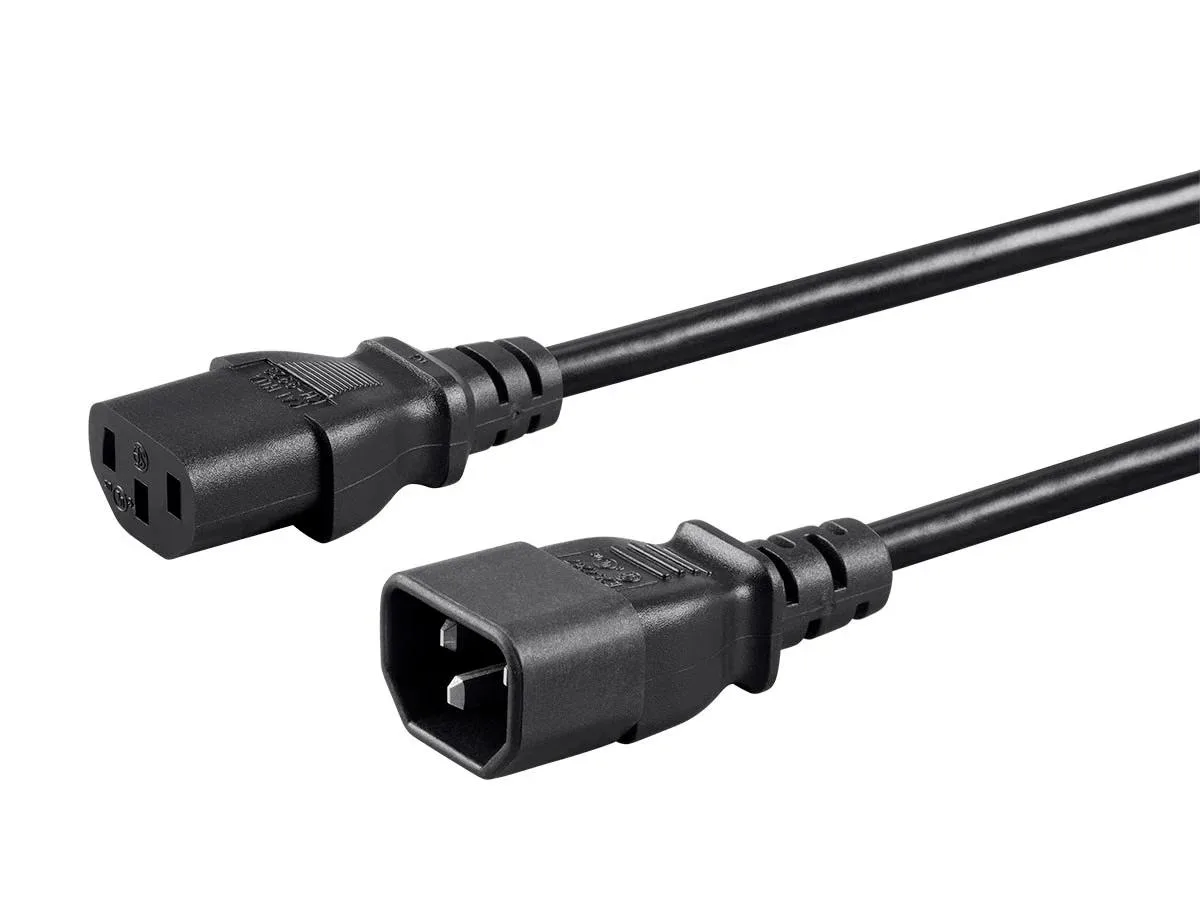 Monoprice Inc. Monoprice Inc. 127309 power extension cord 2.00 ft black C14 to C13 16AWG — product photo