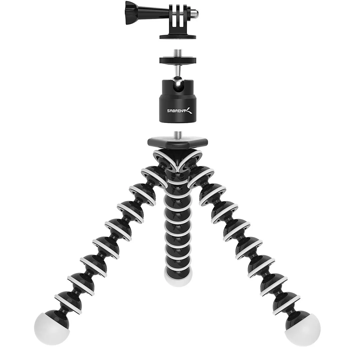 Sabrent Sabrent Flexible Tripod with Ball Head Bundle 360 Degree Swivel GP-TRPD-TBHD — product photo