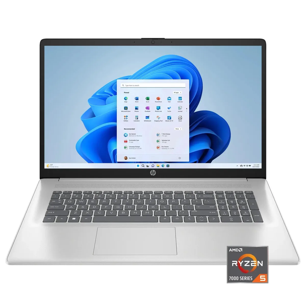 HP HP 17.3" Ryzen 5 7430U 32GB DDR4 1TB laptop — product photo