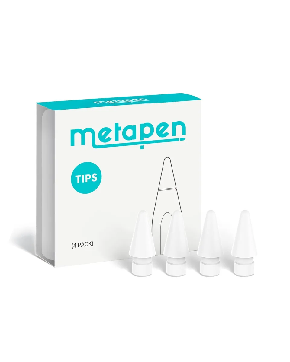 metapen Apple Pencil 1st & 2nd Gen Tips 4pcs White ME-TIP101 — product photo