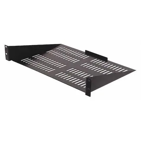 Video Mount Products Video Mount Products ERS1V Universal Vented Econ Rack Shelf 19 in Black — product photo