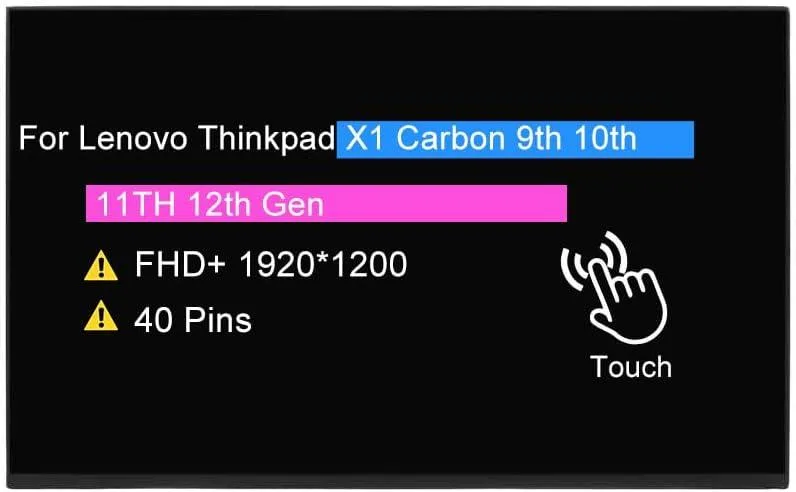NUOLAISUN NUOLAISUN N140JCN-EEL 14.0" LCD Touch Screen 40 pin FHD+ 1920*1200 — product photo