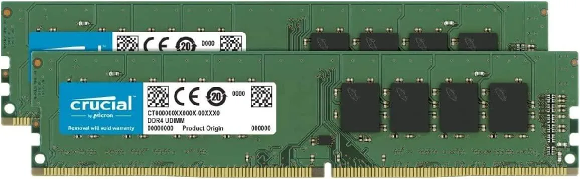 Micron Micron 64GB (2×32GB) DDR4 2666 CL19 desktop RAM — product photo