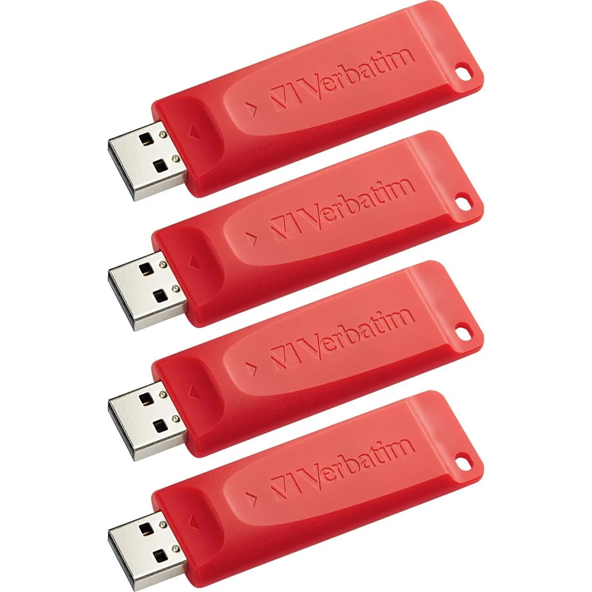 VERBATIM VERBATIM 96317CT Store 'n' Go USB 2.0 flash drive 64GB (16GB x 4) red — product photo