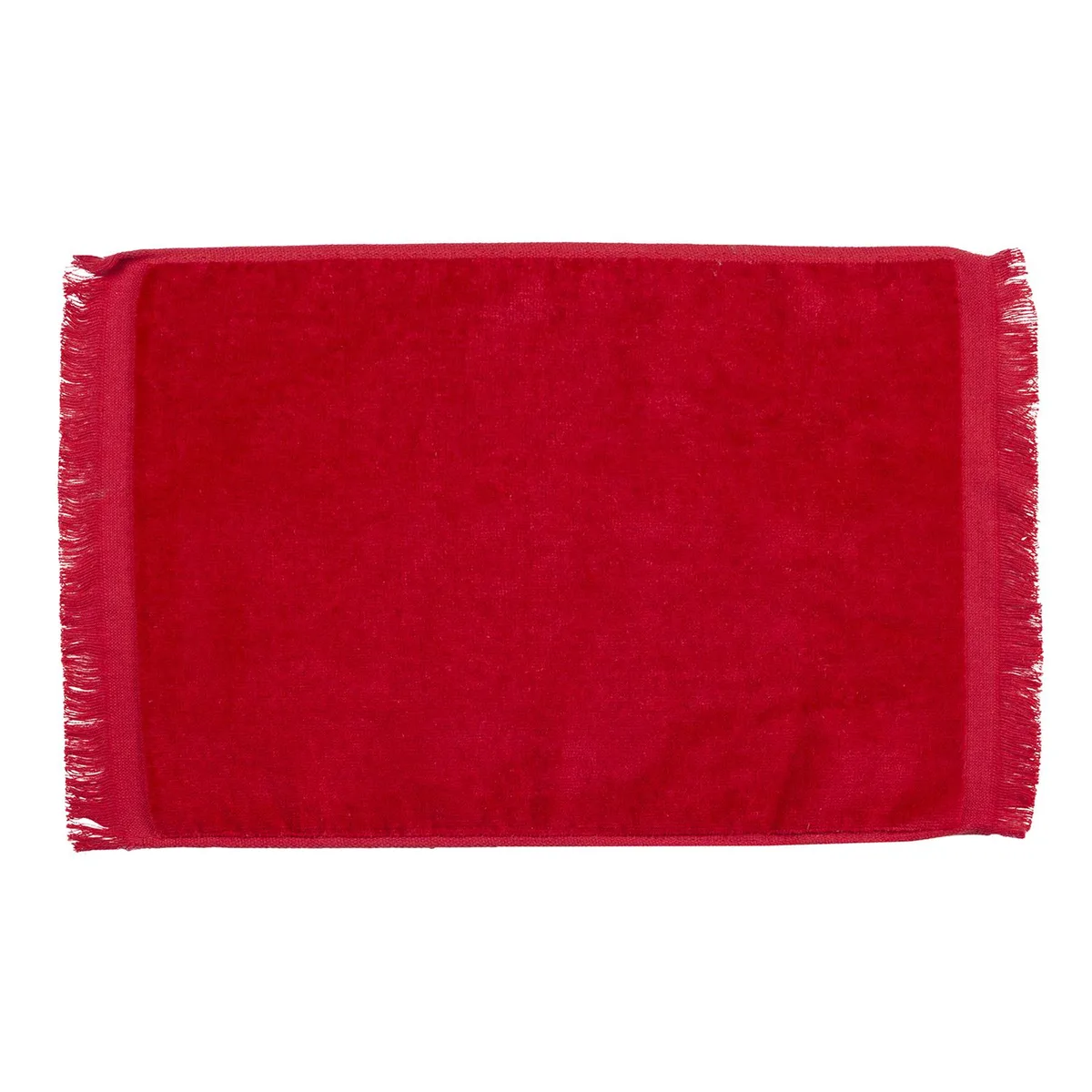TowelSoft TowelSoft Premium Fringed Velour Spirit &amp; Sport Towel 11 x 18 Red — product photo
