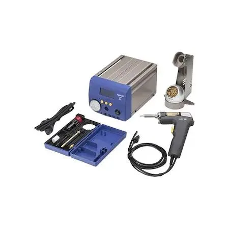 Hakko FR-400 desoldering station with digital display and desoldering gun