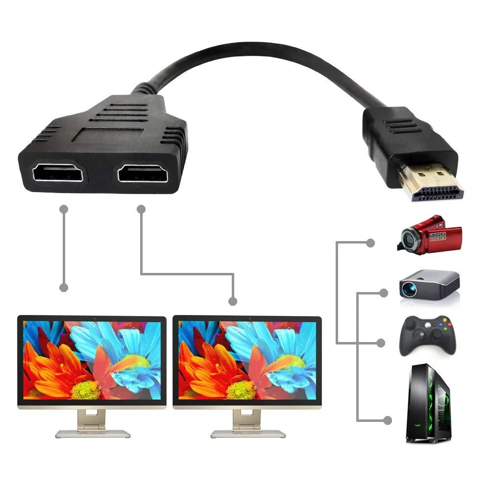  Vision BL HDMI Splitter 1×2 Male to Dual Female 30 cm 1080p Mirror Only — product photo