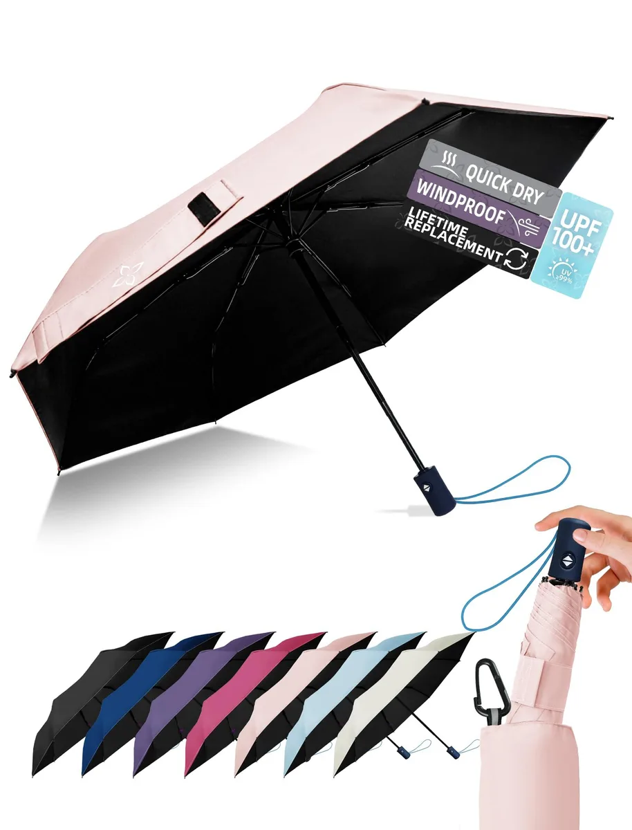 LILAC 43" Automatic Umbrella Pink 009002 — product photo