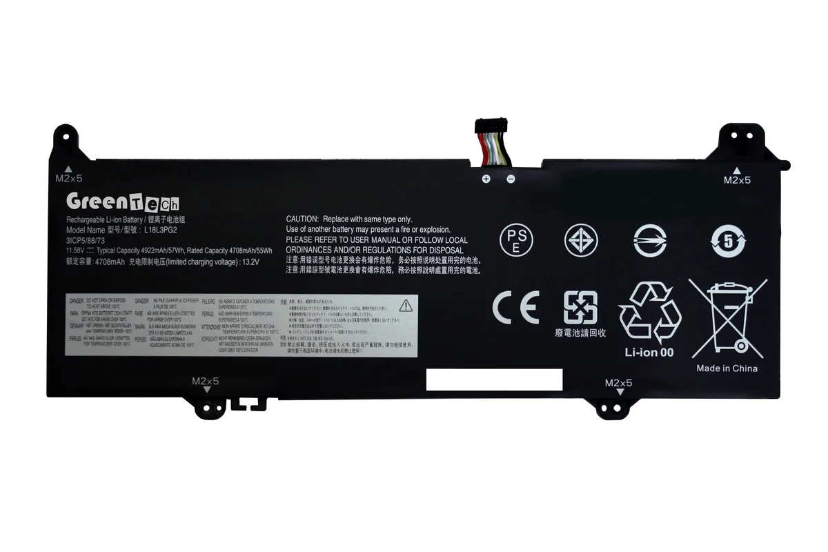 NShi NShi L18D3PG2 L18M3PG2 laptop battery 11.52V 57Whr 4955mAh for Lenovo Chromebook 14e S345-14AST — product photo