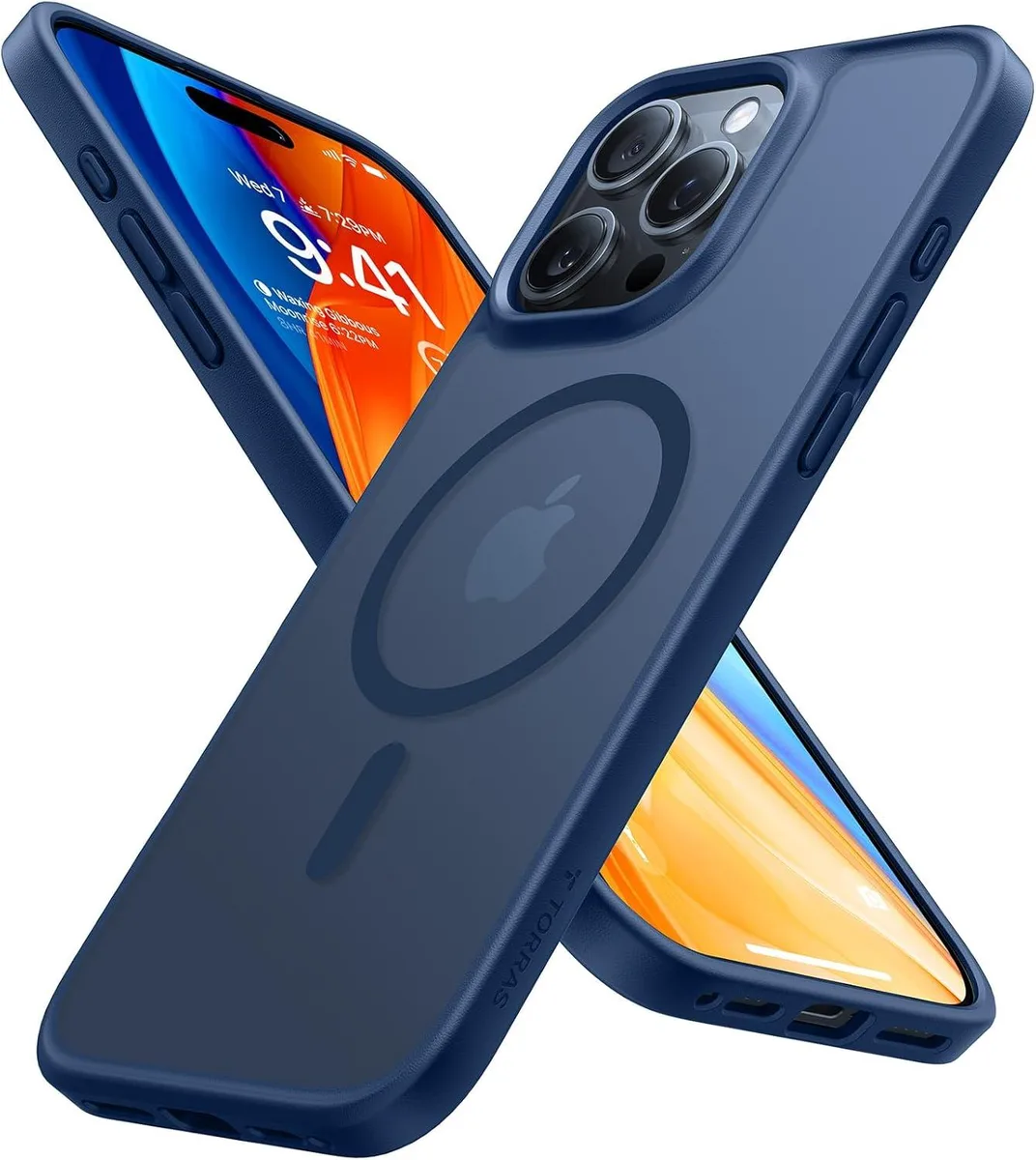 PISKEKAT PISKEKAT iPhone 16 Pro Case Magnetic Shockproof Translucent Matte Blue — product photo