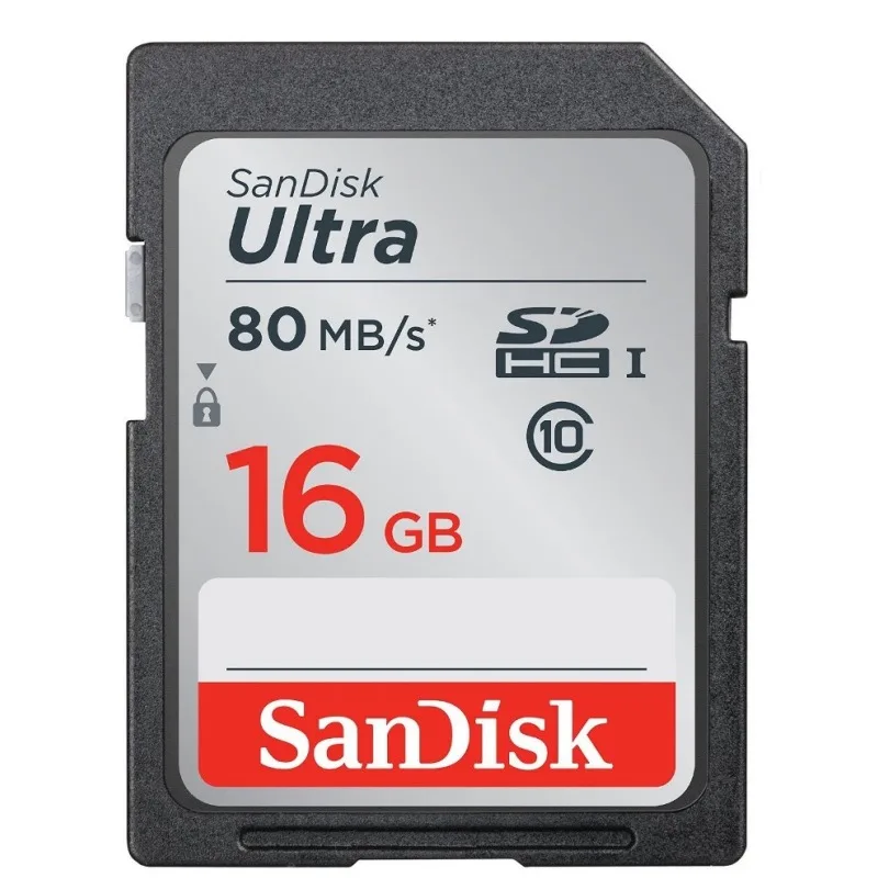 SanDisk SanDisk Ultra 16GB SDHC UHS-I Class 10 80MB/s memory card — product photo