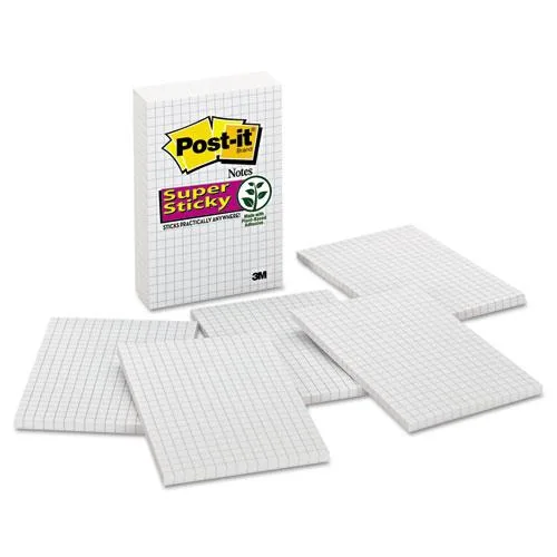 3M 3M 660SSGRID Grid Notes 4 x 6 White Blue Grid 3 90-Sheet Pads — product photo